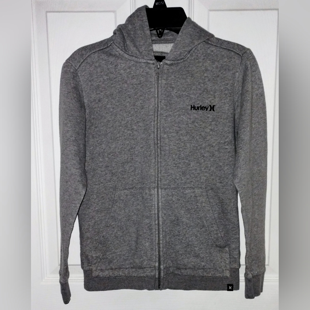 Hurley brand Boy's Zip Up Hooded Sweatshirt Size Small 7/8